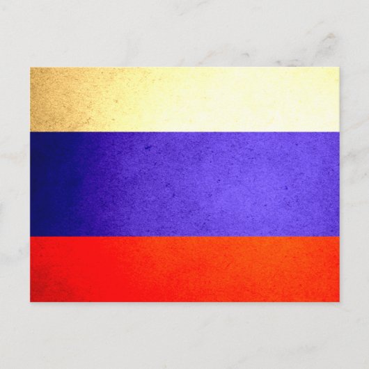 Carte Postale Drapeau de la Russie embrassée par Sun (Devant)
