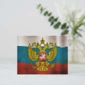 Carte Postale Drapeau de la Russie qui flotte (Debout devant)