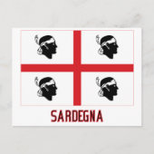 Carte Postale Drapeau de la Sardaigne (Devant)