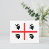 Carte Postale Drapeau de la Sardaigne (Debout devant)