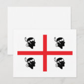 Carte Postale Drapeau de la Sardaigne (Devant / Derrière)