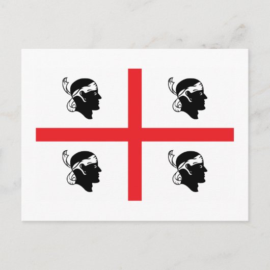 Carte Postale Drapeau de la Sardaigne (Devant)