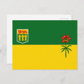 Carte Postale Drapeau de la Saskatchewan (Devant / Derrière)