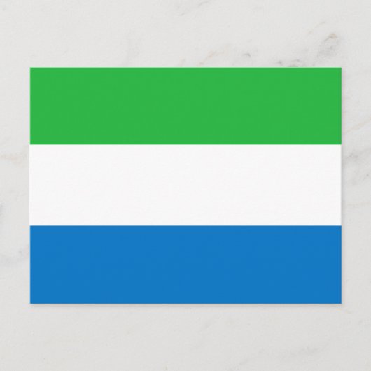 Carte Postale Drapeau de la Sierra Leone (Devant)