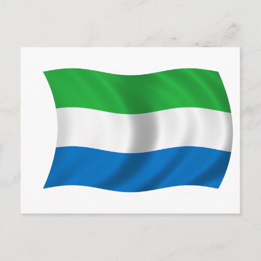 Carte Postale Drapeau de la Sierra Leone (Devant)
