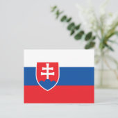 Carte Postale Drapeau de la Slovaquie (Debout devant)