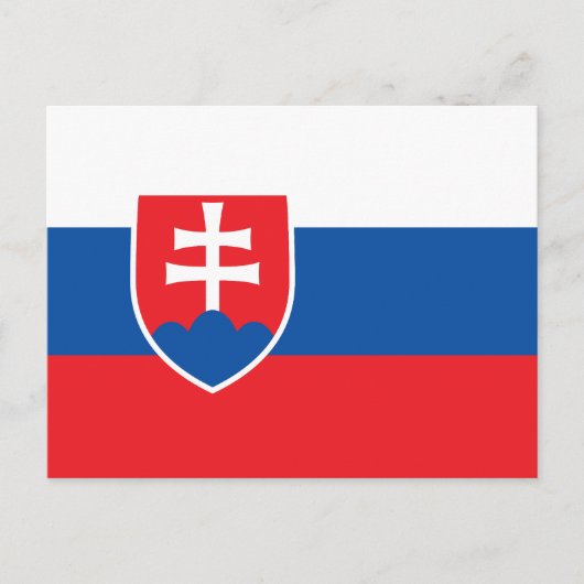 Carte Postale Drapeau de la Slovaquie (Devant)