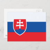 Carte Postale Drapeau de la Slovaquie (Devant / Derrière)