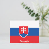 Carte Postale Drapeau de la Slovaquie (Debout devant)
