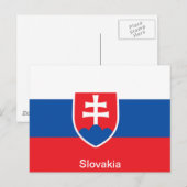 Carte Postale Drapeau de la Slovaquie (Devant / Derrière)