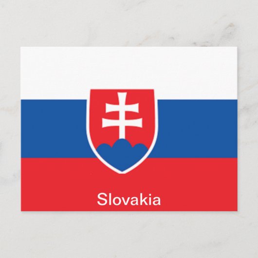 Carte Postale Drapeau de la Slovaquie (Devant)