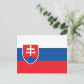 Carte Postale Drapeau de la Slovaquie (Debout devant)