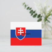 Carte Postale Drapeau de la Slovaquie (Debout devant)