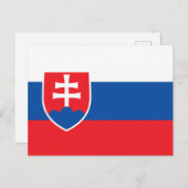 Carte Postale Drapeau de la Slovaquie (Devant / Derrière)