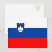 Carte Postale Drapeau de la Slovénie (Devant / Derrière)