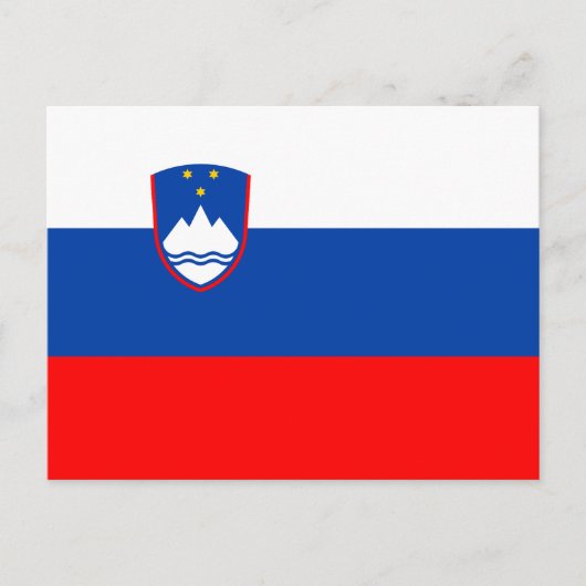 Carte Postale Drapeau de la Slovénie (Devant)