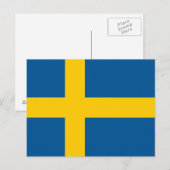 Carte Postale Drapeau de la Suède (Devant / Derrière)