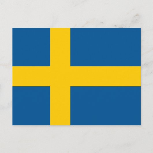 Carte Postale Drapeau de la Suède (Devant)
