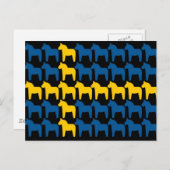 Carte Postale Drapeau de la Suède noire (Devant / Derrière)