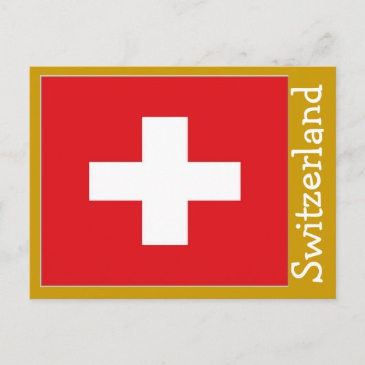 Carte Postale drapeau de la Suisse (Devant)