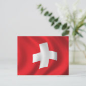 Carte Postale Drapeau de la Suisse (Debout devant)