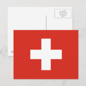 Carte Postale Drapeau de la Suisse (Devant / Derrière)