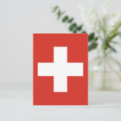 Carte Postale Drapeau de la Suisse (Debout devant)