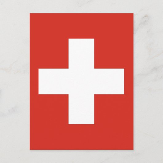 Carte Postale Drapeau de la Suisse (Devant)