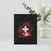 Carte Postale Drapeau de la Suisse (Debout devant)