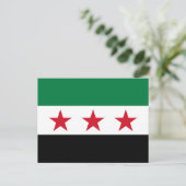 Carte Postale Drapeau de la Syrie (Debout devant)