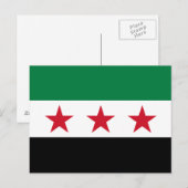Carte Postale Drapeau de la Syrie (Devant / Derrière)