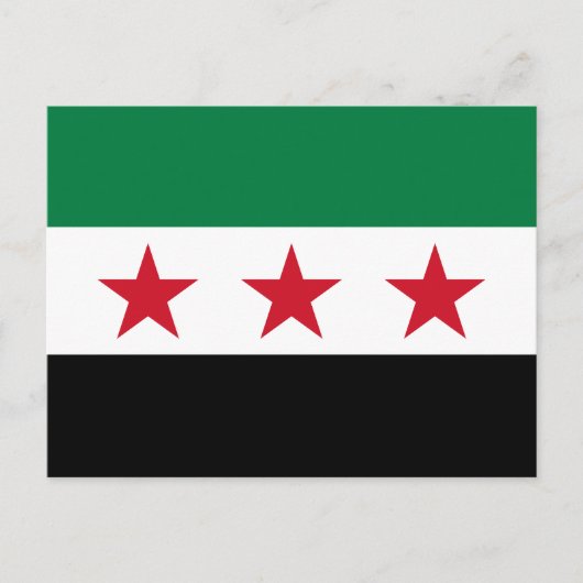 Carte Postale Drapeau de la Syrie (Devant)
