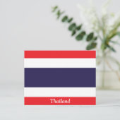 Carte Postale Drapeau de la Thaïlande (Debout devant)