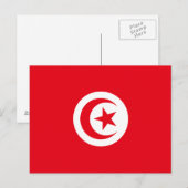Carte Postale Drapeau de la Tunisie (Devant / Derrière)