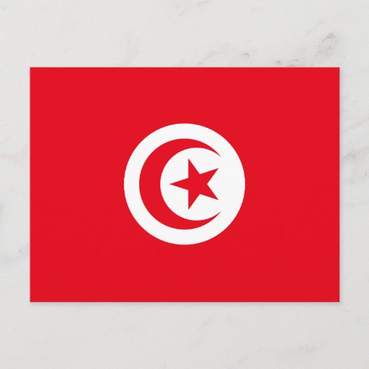 Carte Postale Drapeau de la Tunisie (Devant)