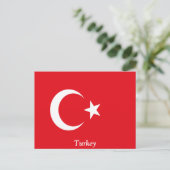 Carte Postale Drapeau de la Turquie (Debout devant)