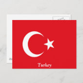 Carte Postale Drapeau de la Turquie (Devant / Derrière)