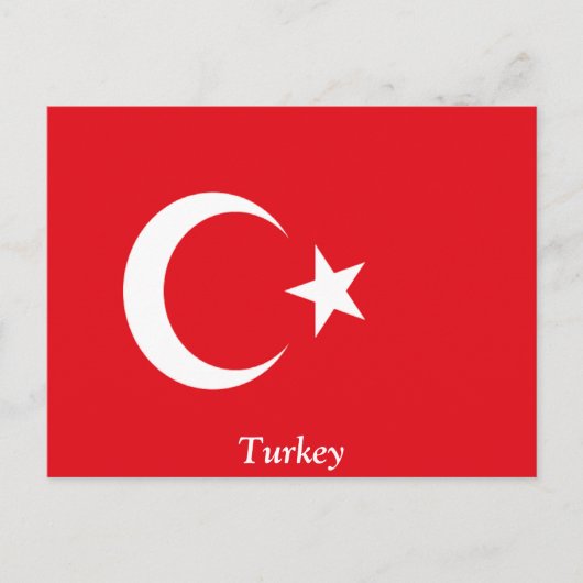 Carte Postale Drapeau de la Turquie (Devant)