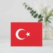 Carte Postale Drapeau de la Turquie (Debout devant)