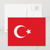 Carte Postale Drapeau de la Turquie (Devant / Derrière)