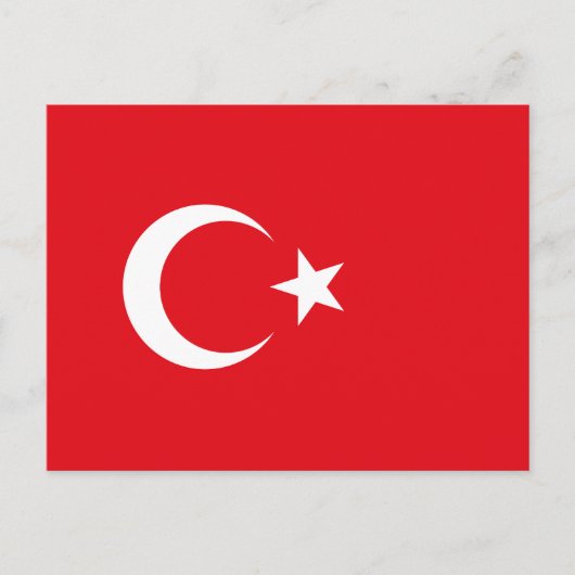 Carte Postale Drapeau de la Turquie (Devant)