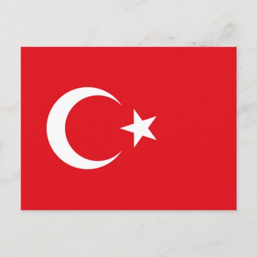 Carte Postale Drapeau de la Turquie (Devant)