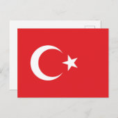 Carte Postale Drapeau de la Turquie (Devant / Derrière)