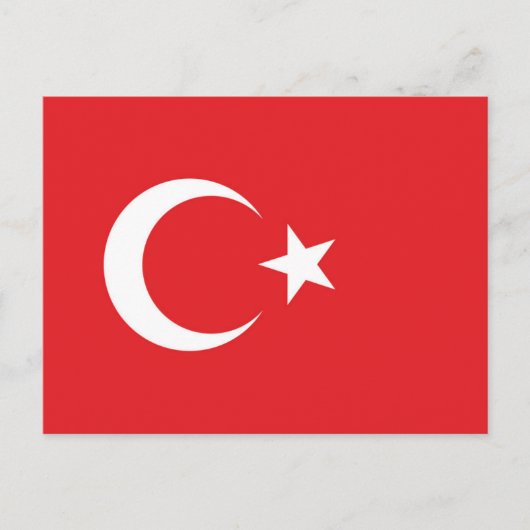 Carte Postale Drapeau de la Turquie (Devant)