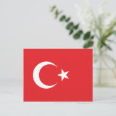 Carte Postale Drapeau de la Turquie (Debout devant)