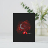Carte Postale Drapeau de la Turquie (Debout devant)