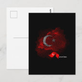 Carte Postale Drapeau de la Turquie (Devant / Derrière)