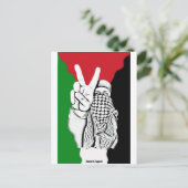 Carte Postale Drapeau de la victoire palestinienne (Debout devant)