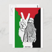 Carte Postale Drapeau de la victoire palestinienne (Devant / Derrière)