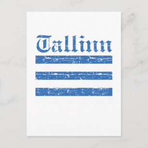 Carte Postale Drapeau de la ville cool de tallinn